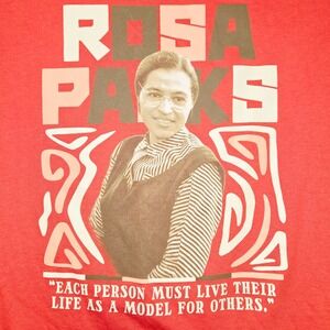 Rosa Parks Graphic T-Shirt Womens Medium Hope & Wonder Red Top Tee NWT